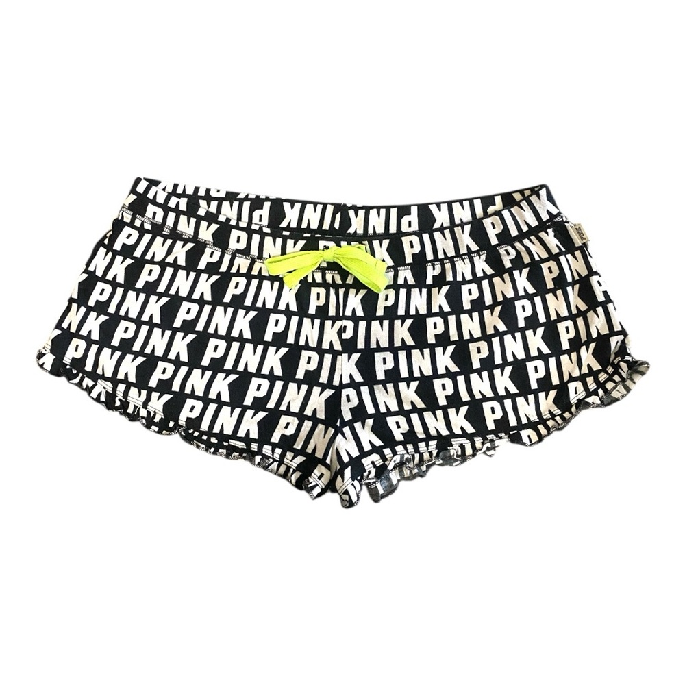 🌑SOLD🌑 PINK Victoria's Secret ‘Only Sleep In’ Black and White Logo Pajama Shorts